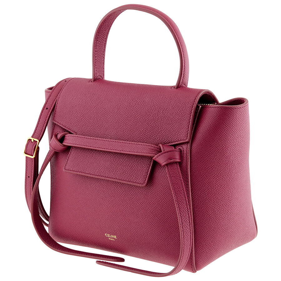 Celine Ladies Raspberry Nano Grained Calfskin Belt Bag 189003ZVA.25RY