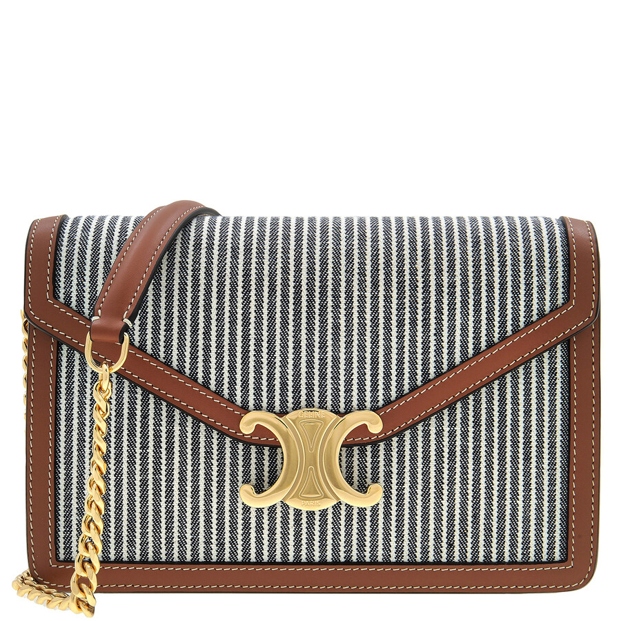 ★関税込み★ Celine Margo Chain Wallet WALLET ON CHAIN MARGO IN SHINY CALFSKIN - BLACK | CELINE