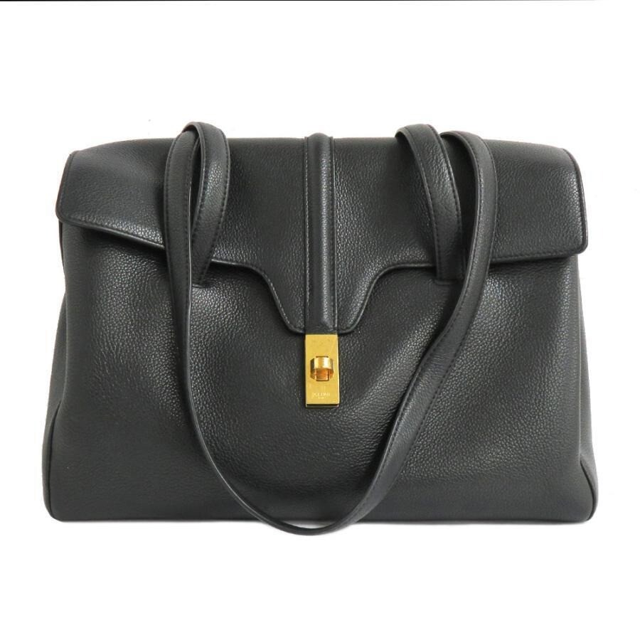 Celine Medium Soft 16 Bag In Supple Grained Calfskin In Black
