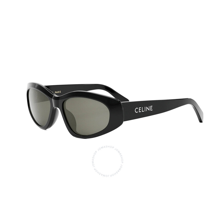 Celine Monochroms Smoke Oval Men's Sunglasses Cl40279u 01a 57