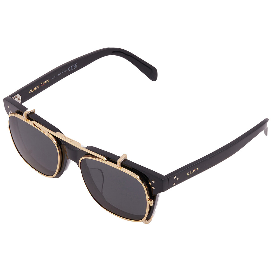 Celine Smoke Clip On Square Men's Sunglasses CL40268U/CL 01A