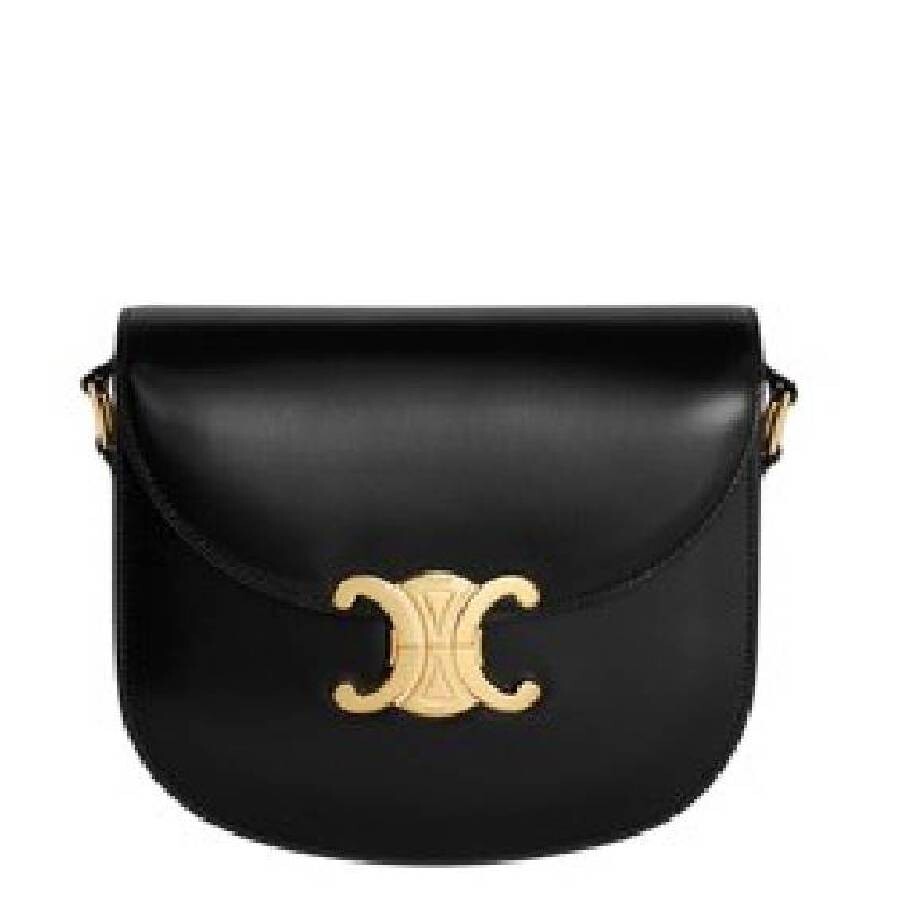 ☆☆CELINE☆☆ 24FW Celine Shoulder Bag 118313FZI 38NO Black Celine Supple Calfskin Victoire Medium Crossbody Bag