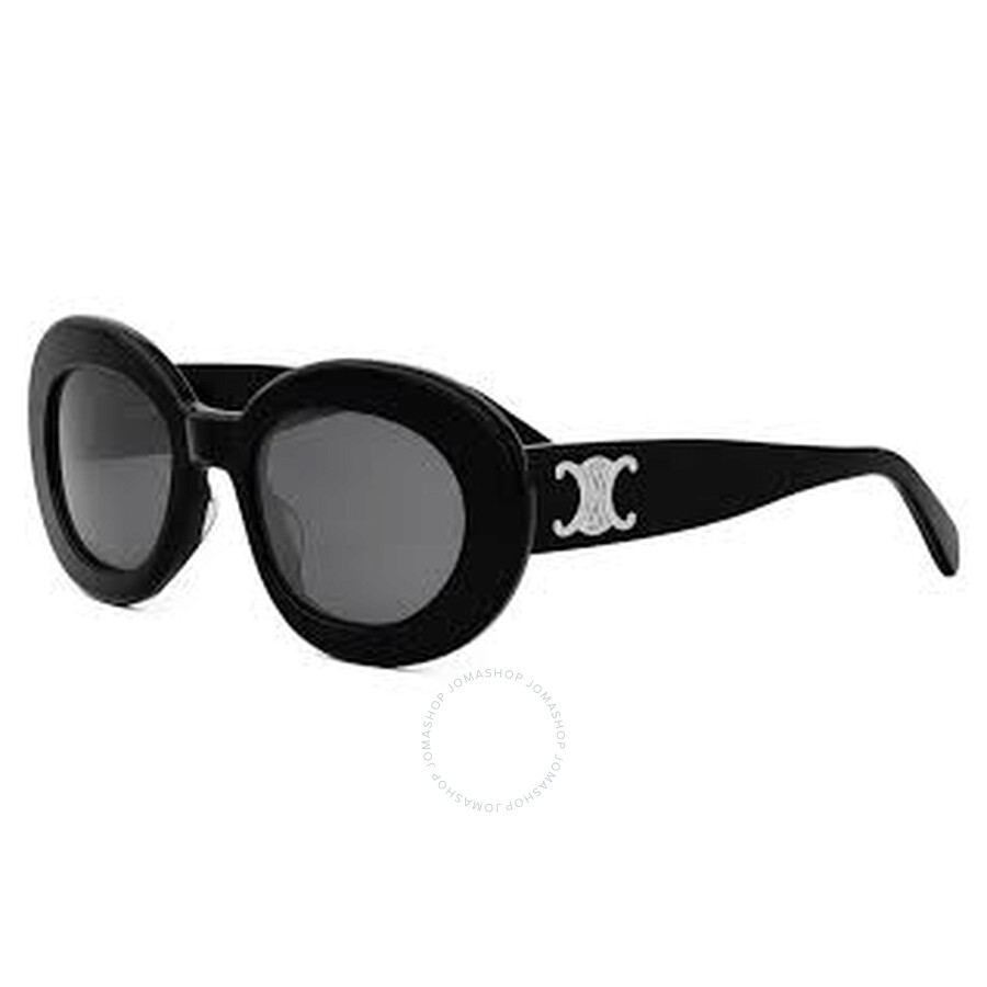 Celine Triomphe Grey Oval Ladies Sunglasses Cl40312u 01a 53