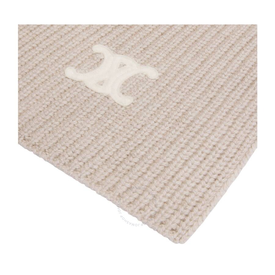 Celine Triomphe Scarf In Beige