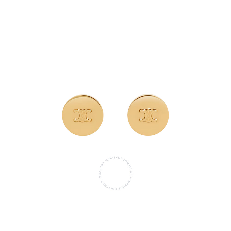 Celine Triomphe Signet Brass Earrings 461CX6BRA.35OR