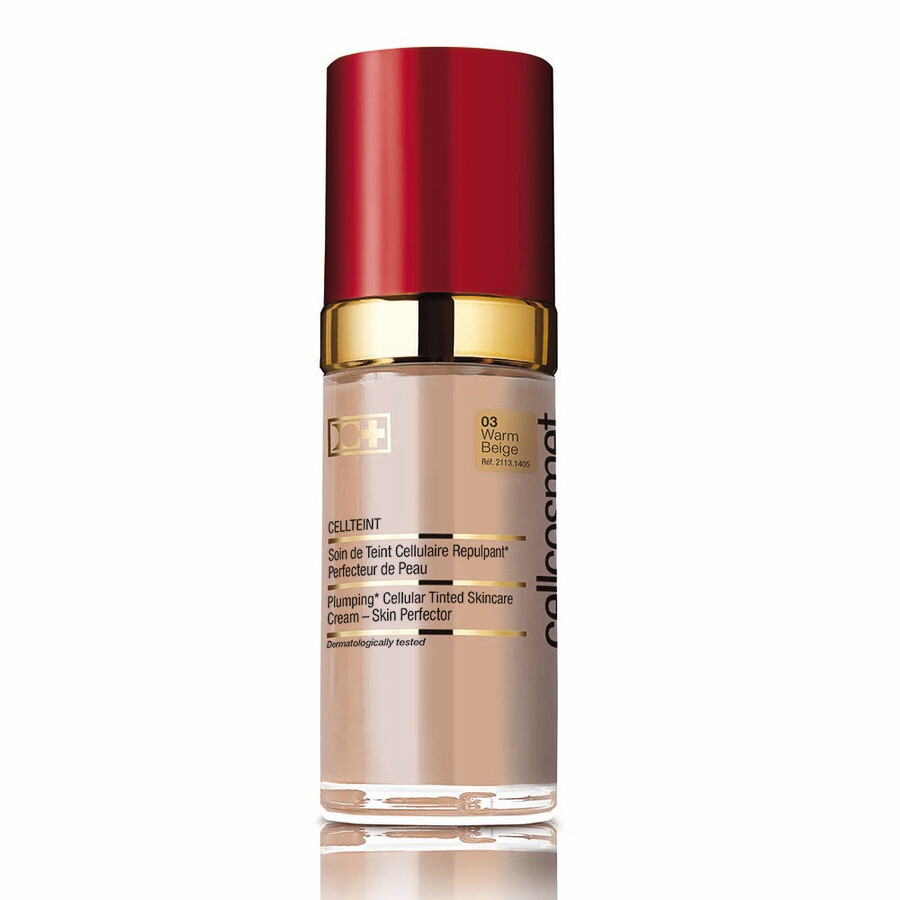 Cellcosmet Cellteint Plumping Cellular Tinted Skincare Cream 1.0 oz 3 Warm Beige Makeup 764012256092 In Sand