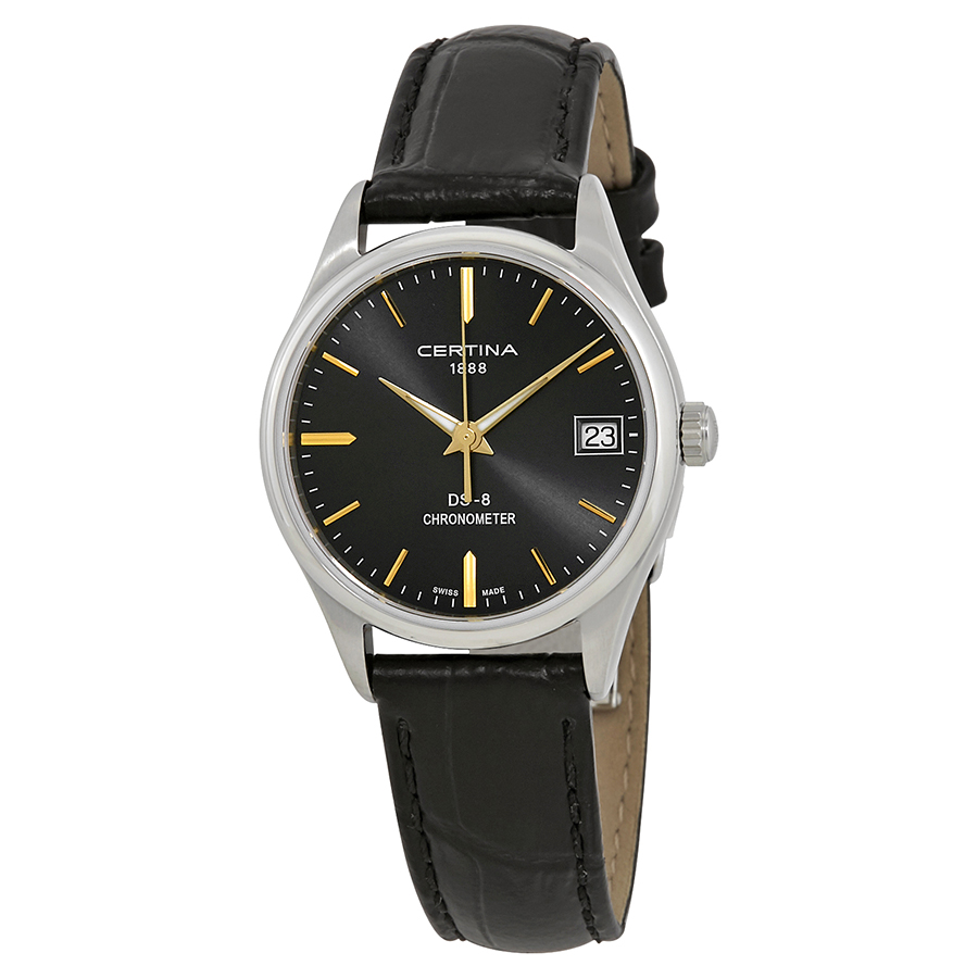 Certina DS-8 Anthracite Dial Leather Ladies Watch C033.251.16.351.01