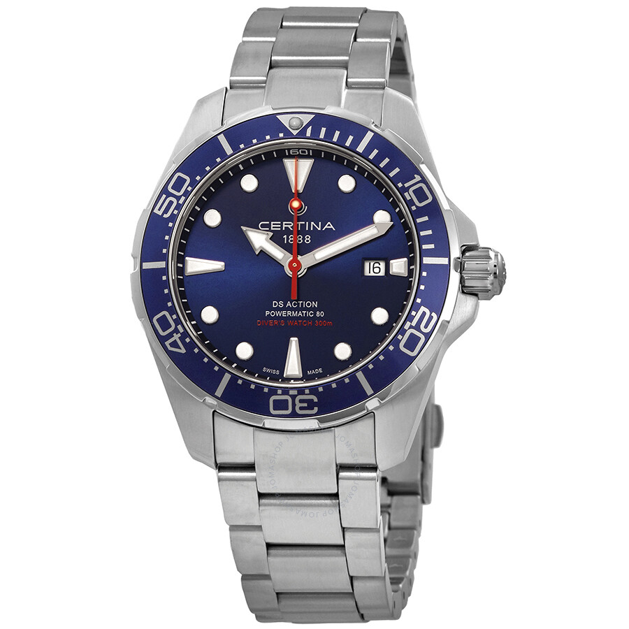 certina ds action diver powermatic 80 blue