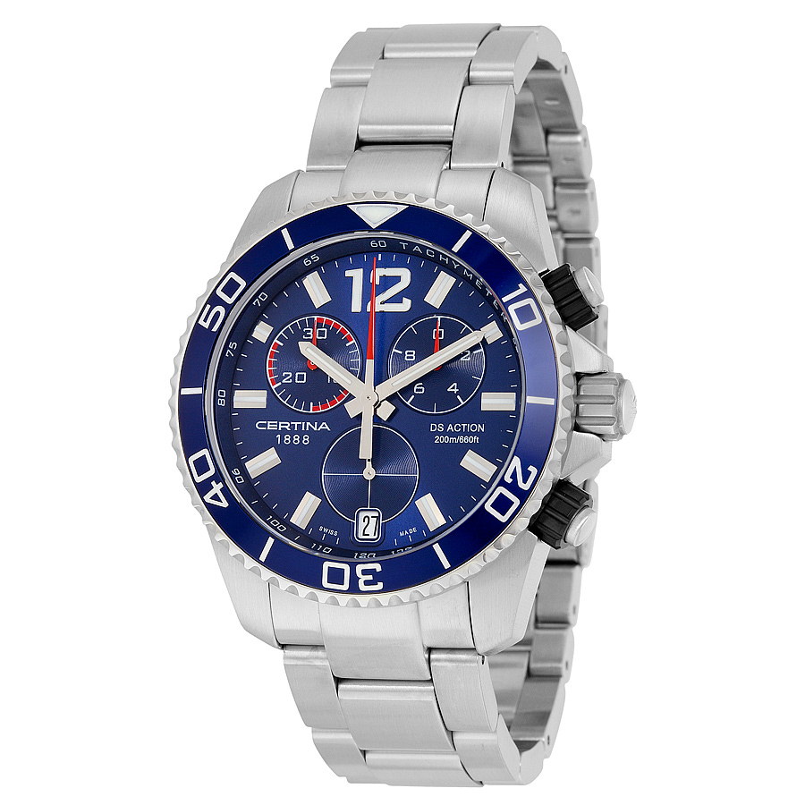 Certina DS Action Quartz Blue Dial Stainless Steel Men's Watch C0134171104700