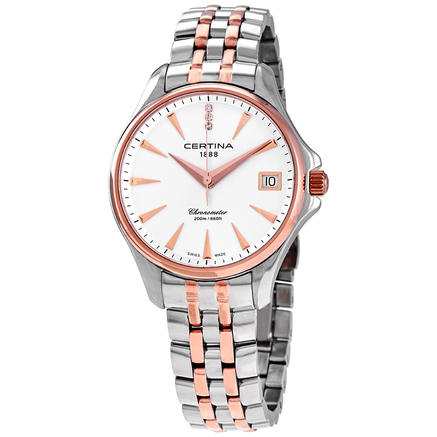 Certina DS Action Chronometer Diamonds Ladies Two-Tone Watch C032.051.22.036.00