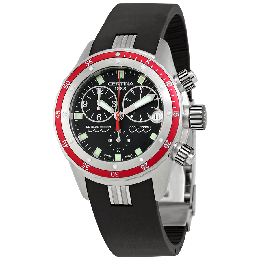 Certina DS Blue Chronograph Quartz Black Dial Men's Watch C007.417.17.051.00