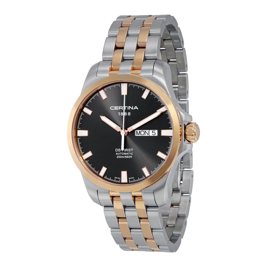 Certina DS First Day-Date Automatic Black Dial Two-tone Men's Watch C014.407.22.081.00
