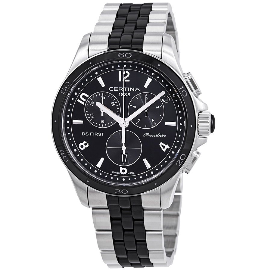 Certina DS First Lady Ceramic Black Dial Ladies Watch C030.217.11.057.00