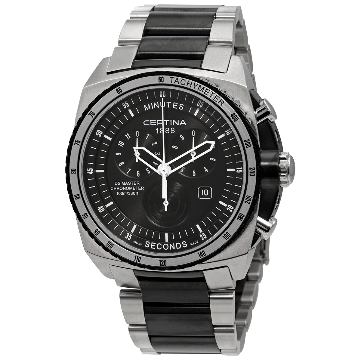 Certina DS Master Chronograph Quartz Chronometer Black Dial Men's Watch C0154342205000