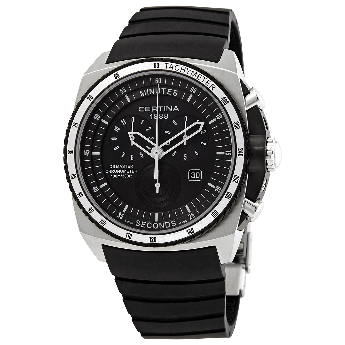 Certina DS Master Chronograph Quartz Chronometer Black Dial Men's Watch C0154342705000