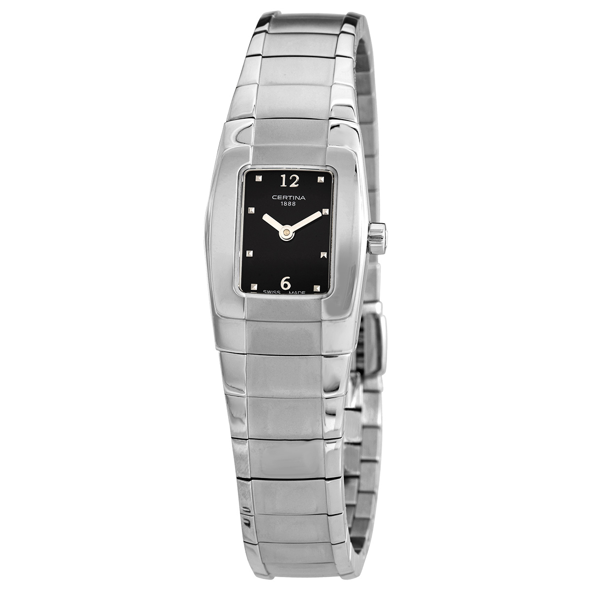 Certina DS Mini Quartz Crystal Black Dial Ladies Watch C32271574266