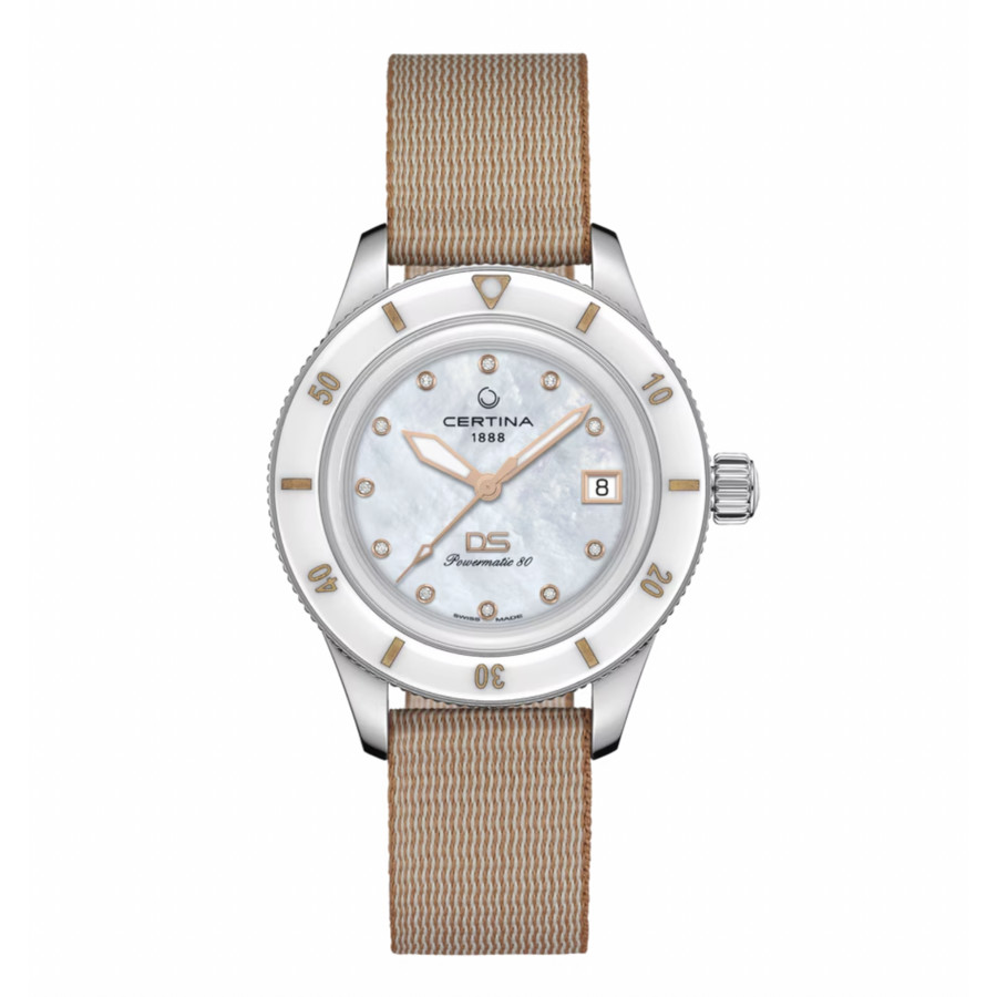 Certina Ds Ph200M Diamond White Mother of Pearl Dial Unisex Watch C0362071810600