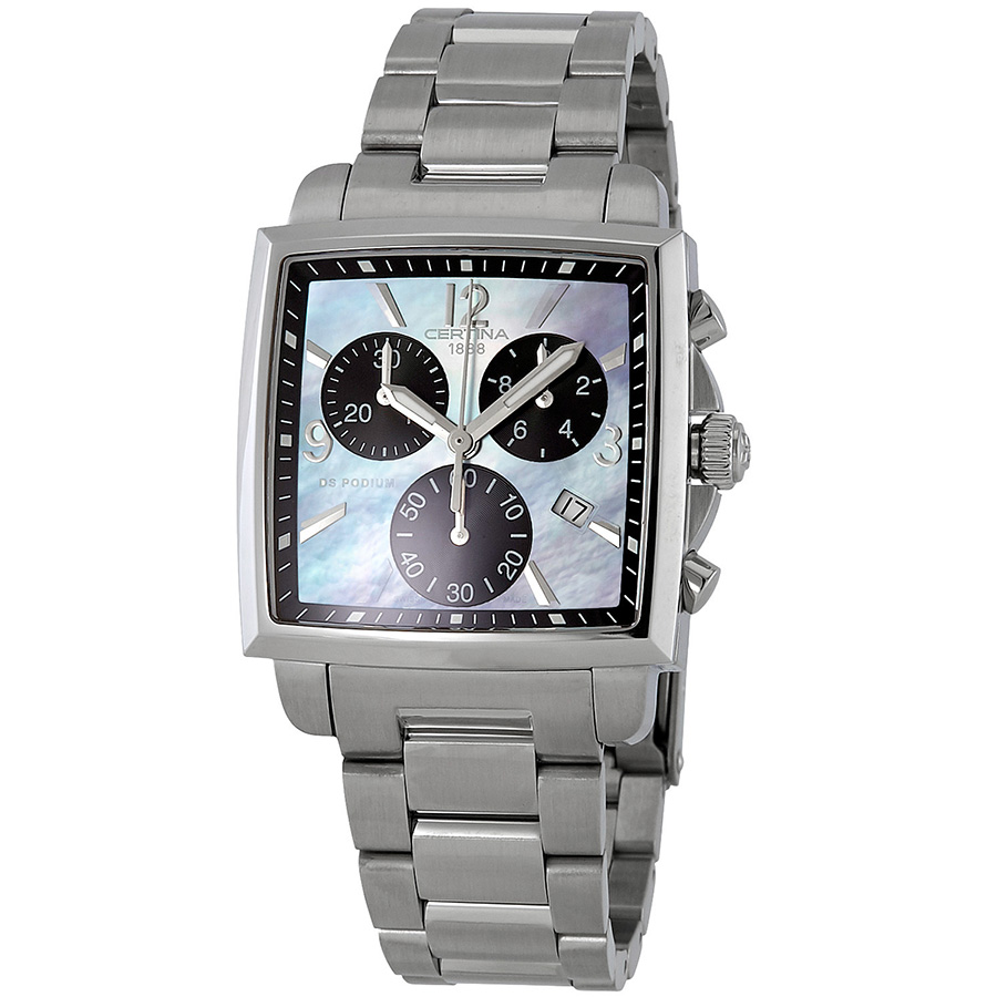 Certina DS Podium Chronograph Mother of Pearl Dial Ladies Watch C001.317.11.127.00