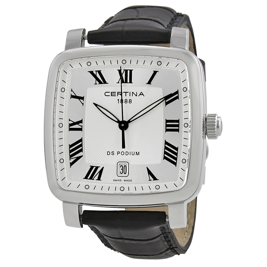 Certina DS Podium Silver Dial Black Leather Men's Watch C025.510.16.033.00