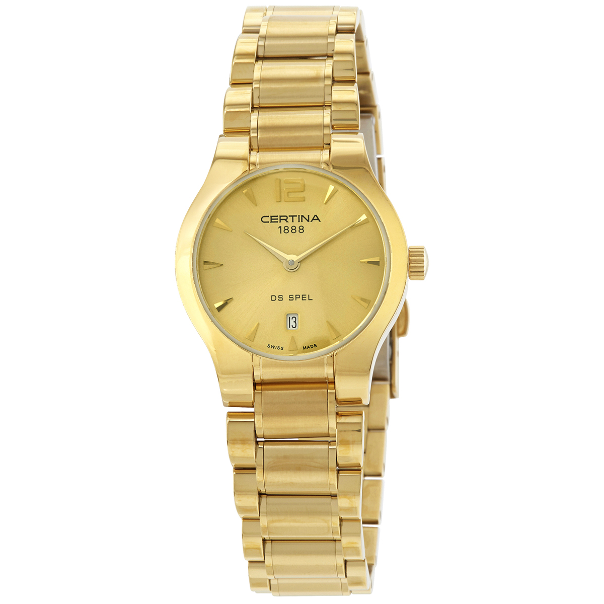 Certina DS Spel Lady Gold Dial Yellow Gold-tone Ladies  Quartz Watch C0122093302700