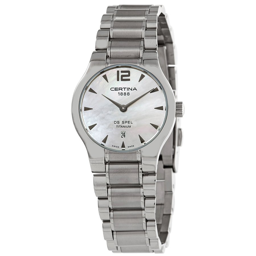 Certina DS Spel Lady Quartz White Mother of Pearl Dial Ladies Watch C012.209.44.117.00