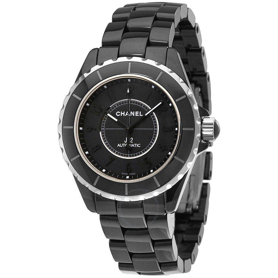 Chanel J12 Automatic Black Dial Ceramic Unisex Watch H3829 683498442554 ...