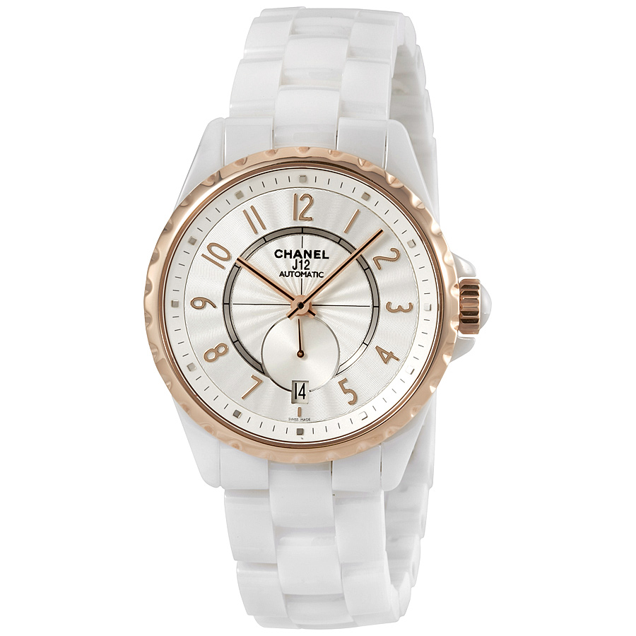 Chanel J12 Automatic White Dial Ceramic Unisex Watch H3839