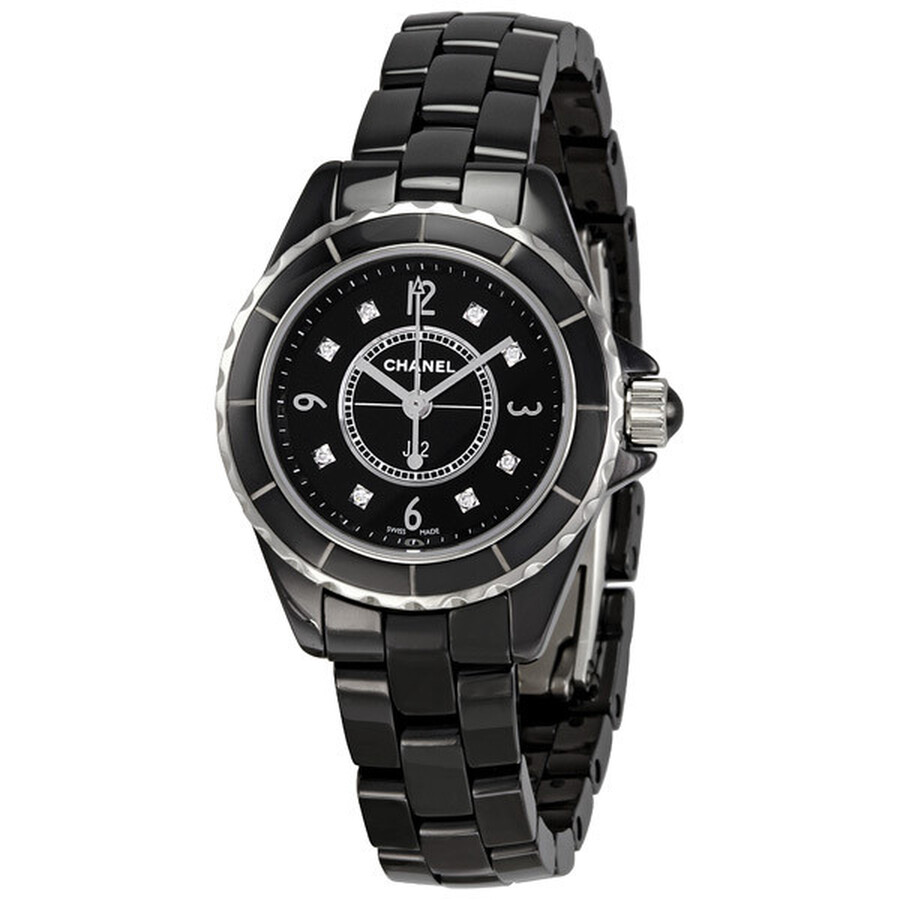 chanel black j12 watch