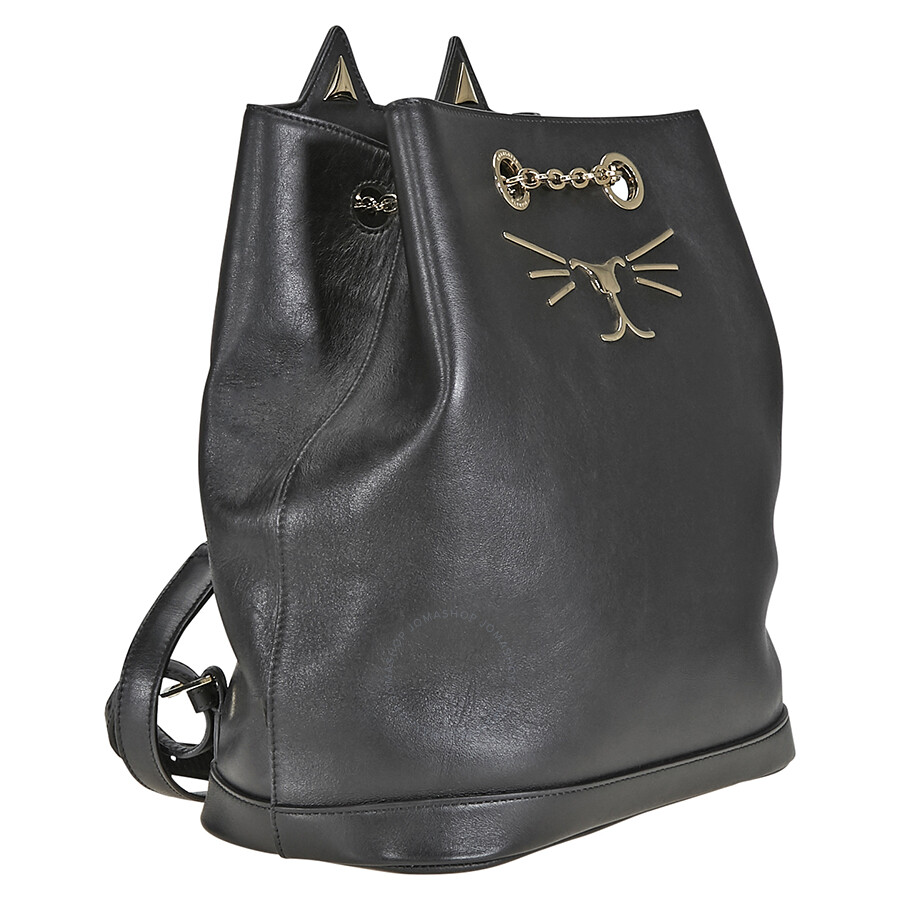 Charlotte Olympia Feline Black Backpack L001022 CLF Charlotte Olympia