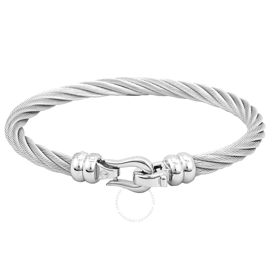 み*よ様 ICE BANGLE 101 Charriol Ibiza Stainless Steel Cable Bangle, Size M 04-101
