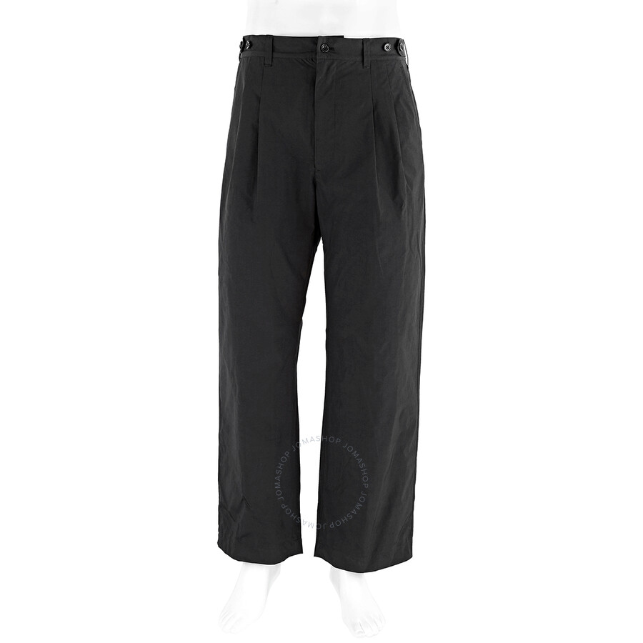 Children Of Discordance Black Embroidered Wide-leg Trousers In Black
