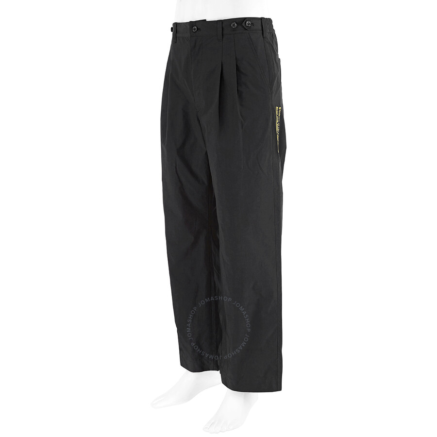 Children Of Discordance Black Embroidered Wide-leg Trousers In Black