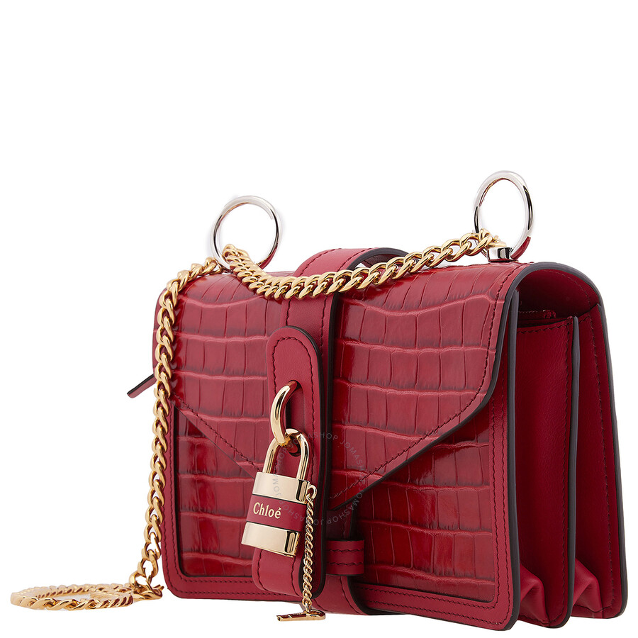 Chloé Chloe Aby Chain Shoulder Bag In Red