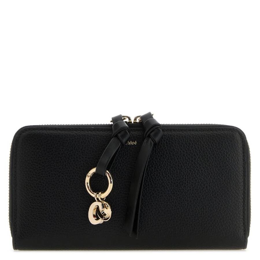 Chloe CHC21WP941F57001 関税送料込 Chloé Alphabet Long Zipped Leather Wallet CHC21WP941F57001
