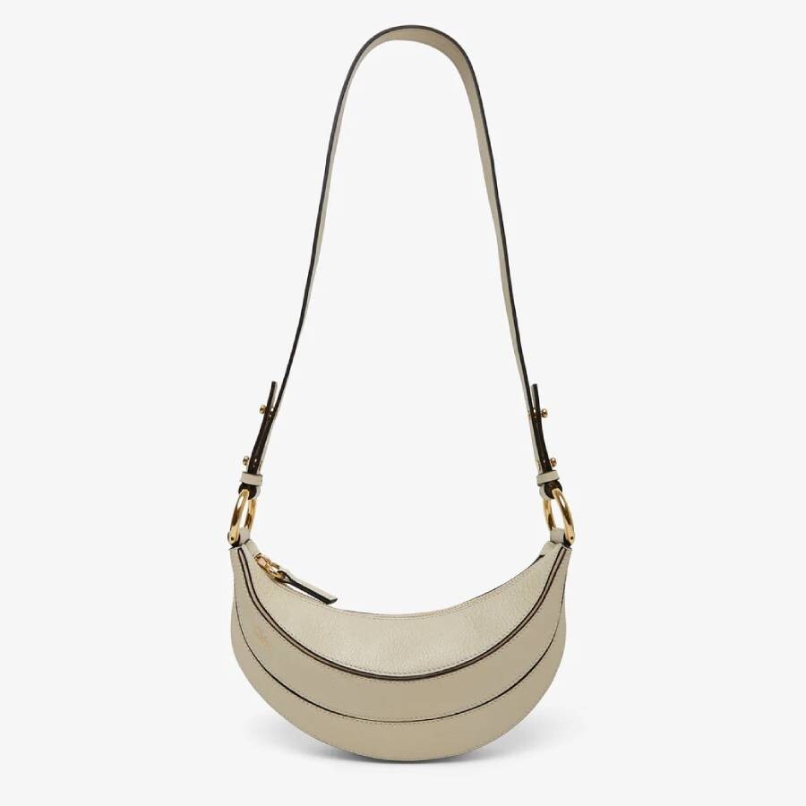 Chloé Chloe Banana Cross-body Bag In Grained Leather In Sand
