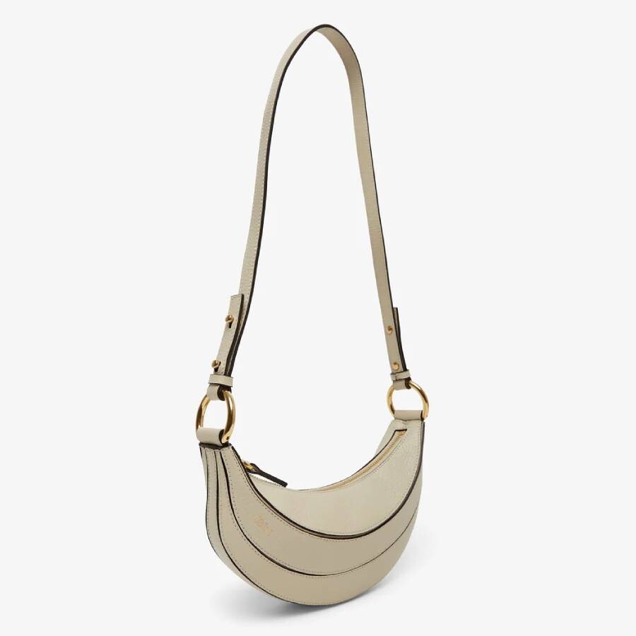 Chloé Chloe Banana Cross-body Bag In Grained Leather In Sand