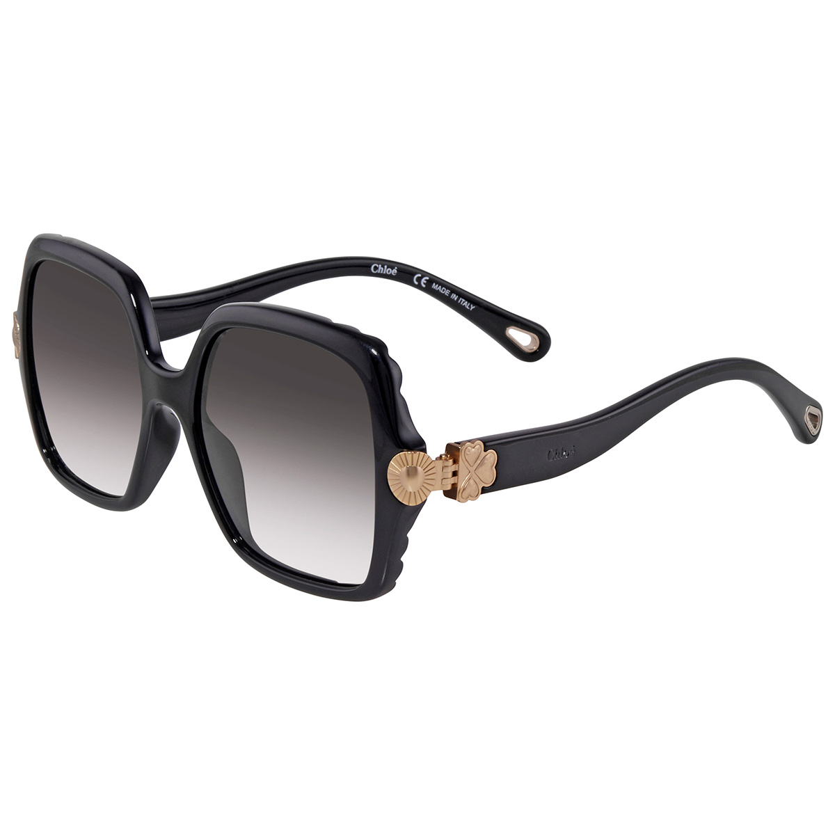 Chloé Black Gradient Square Ladies Sunglasses CE746S00155 