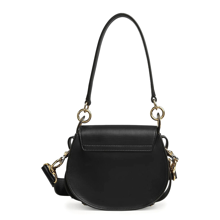 Chloé Chloe Black Leather And Suede Small Tess Bag In Black