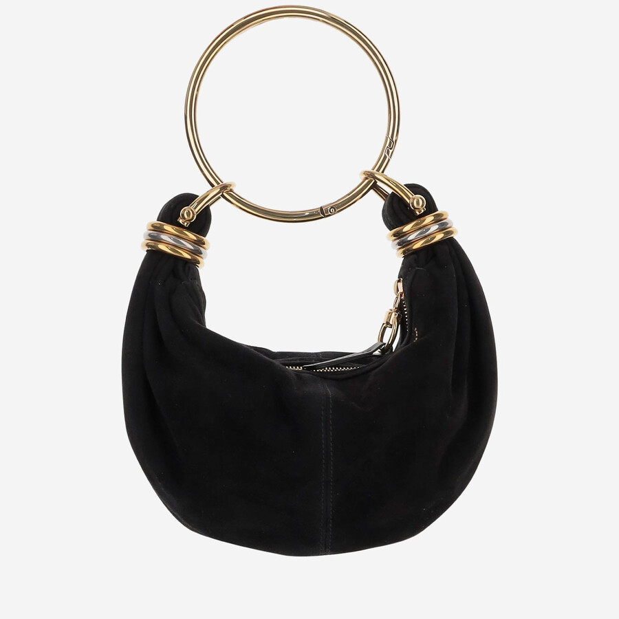 Chloé Chlo Bracelet Hobo Bag Mini Leather In Black