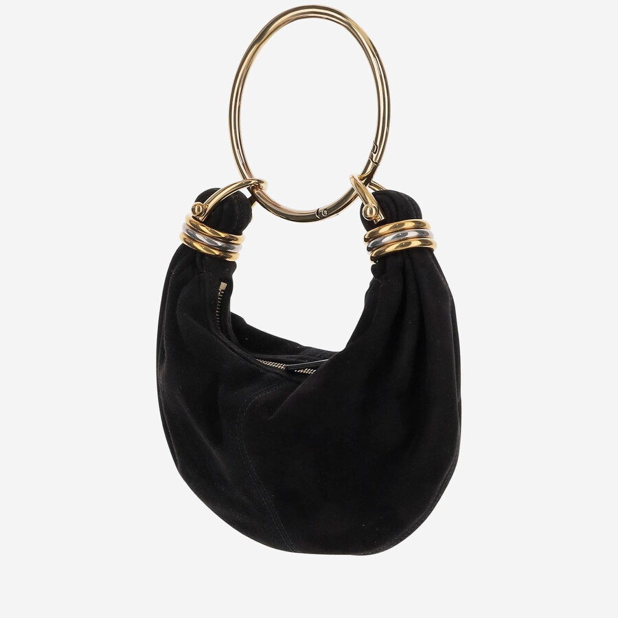 Chloé Chlo Bracelet Hobo Bag Mini Leather In Black