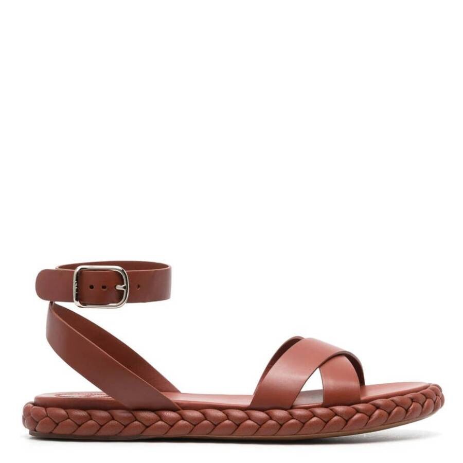 靴 Chloe Braided mesh strap sandals Chloé Braided Leather Pip Sandals, Brand Size 36 ( US Size 6
