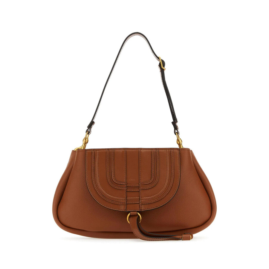 Chloé Chlo Brown Leather Marcie Clutch