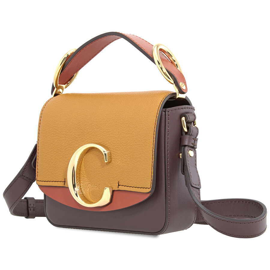 Chloe C Mini Crossbody Bag Autumnal Brown C19AS193B40211