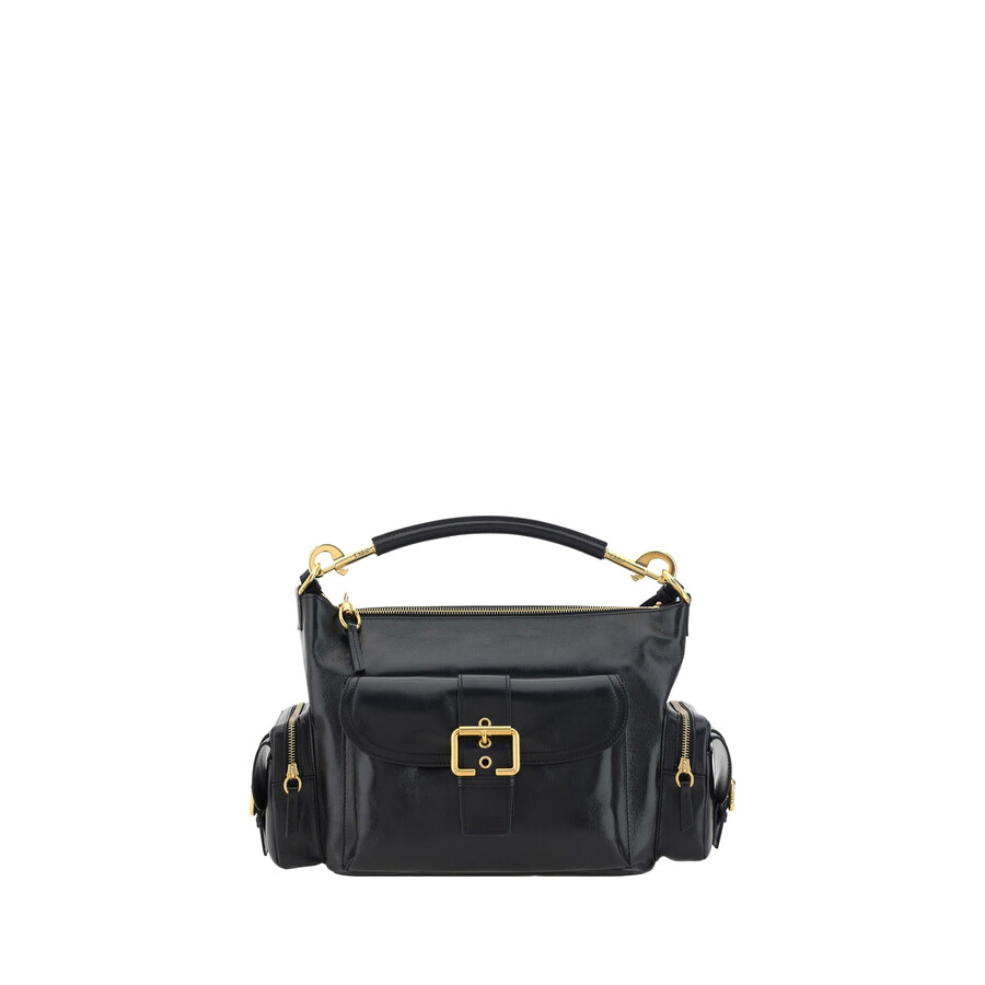 Chloé Small Camera Bag In Shiny Leather In Black