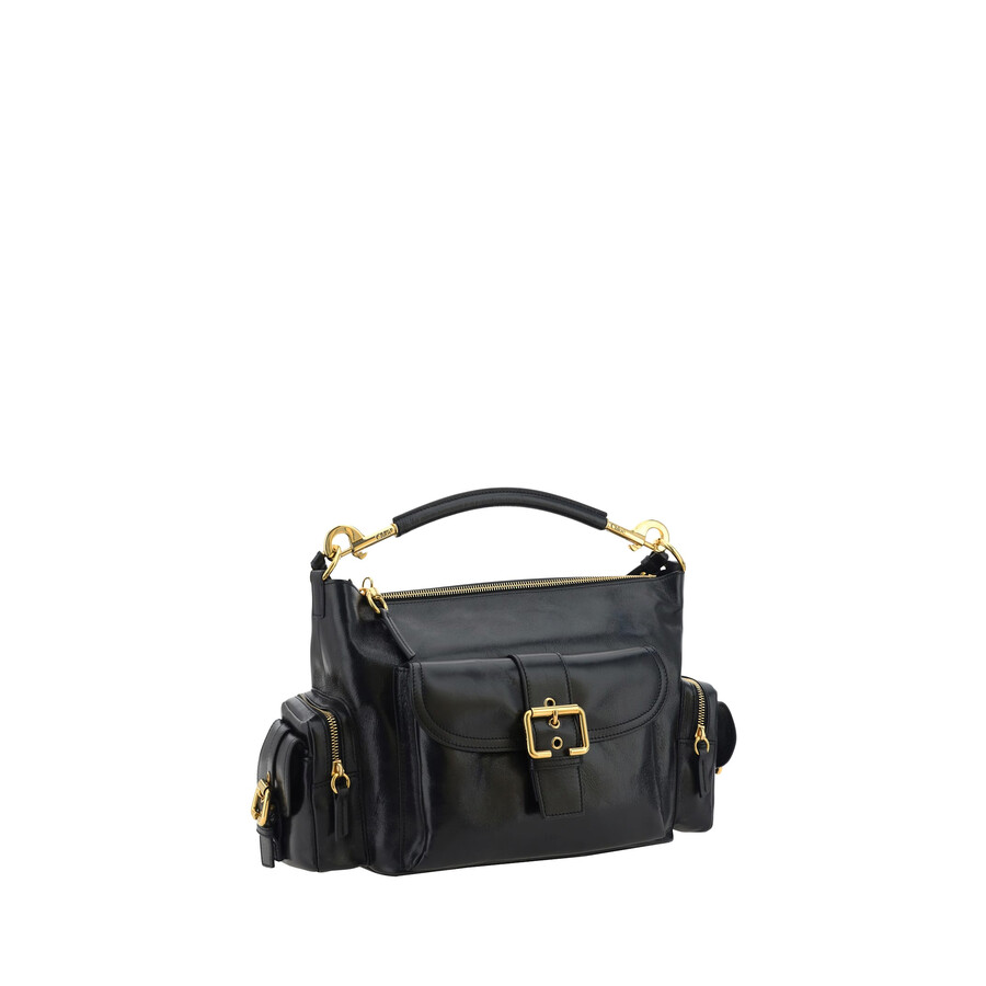 Chloé Small Camera Bag In Shiny Leather In Black