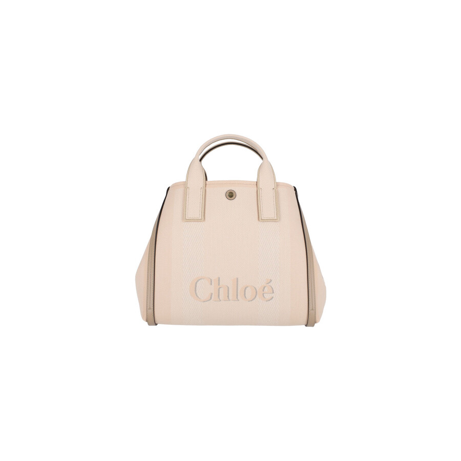Chloé Tote Bag With Shoulder Strap And Top Handles In White