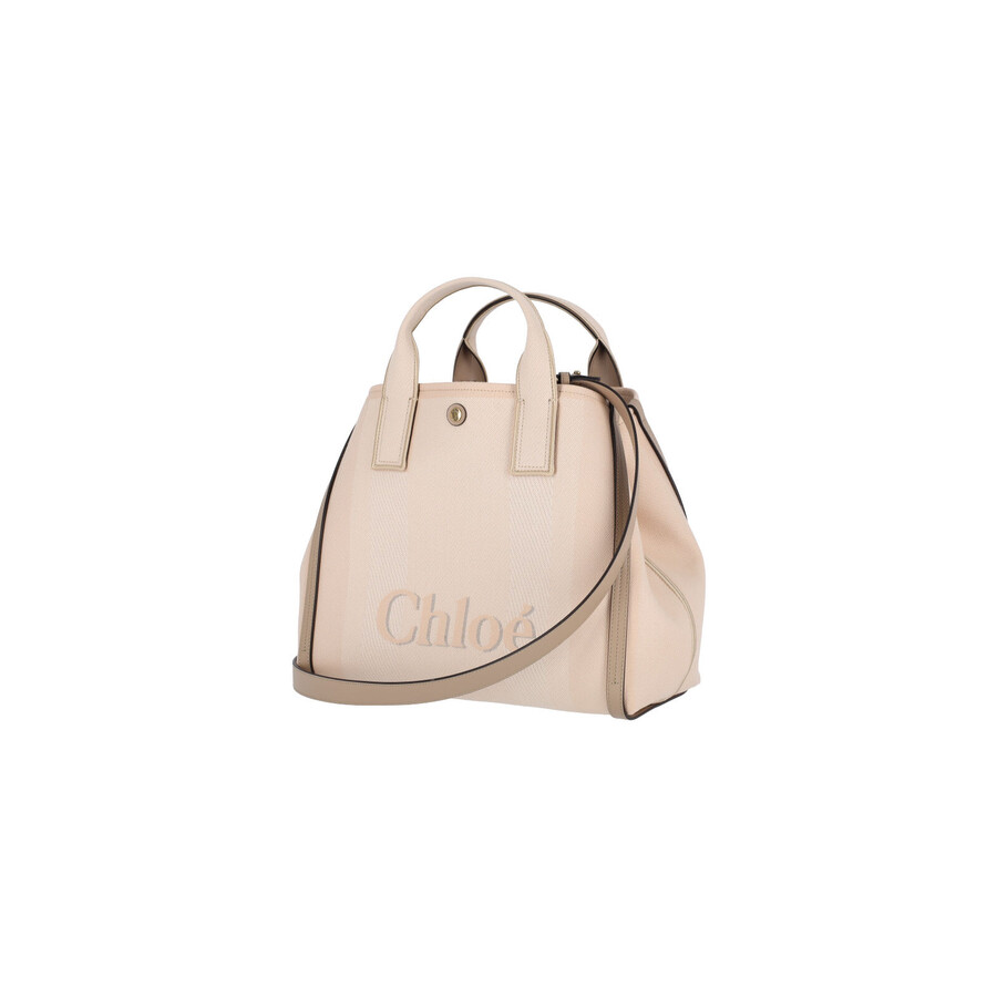 Chloé Tote Bag With Shoulder Strap And Top Handles In White