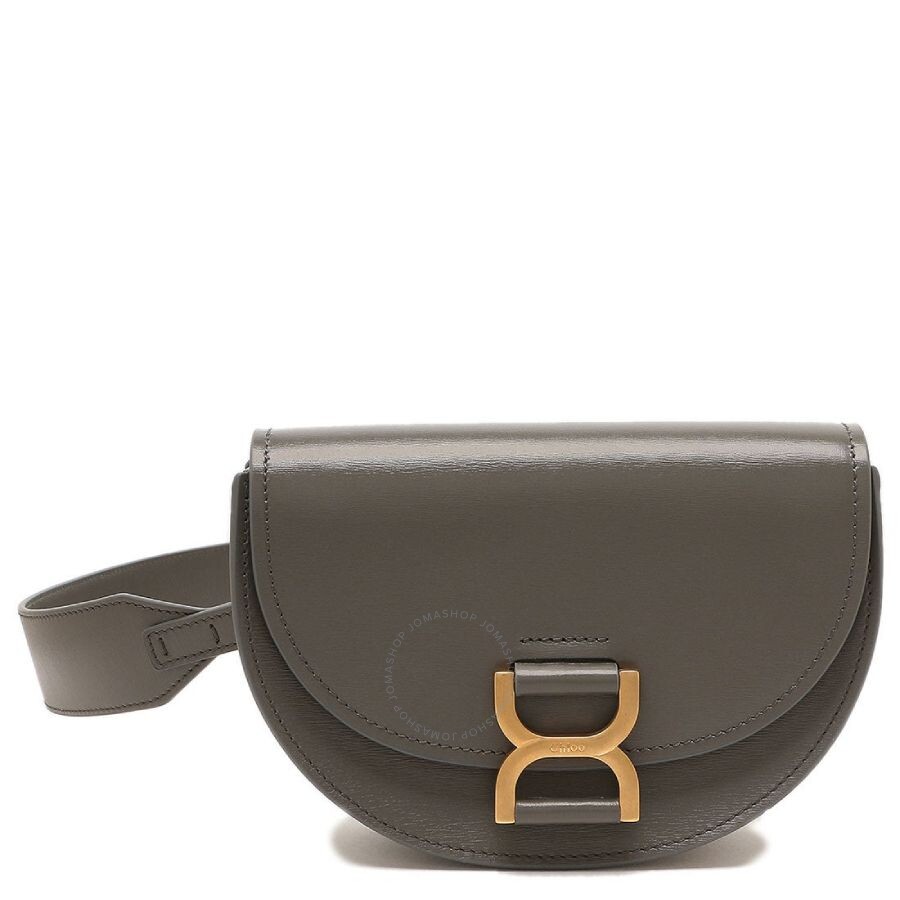 【CHLOE】 Chloé Elephant Grey Ladies Marcie Leather Shoulder Bag