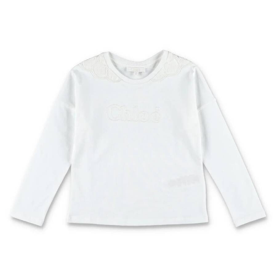 Girls Embroidered Long-Sleeve T-Shirt