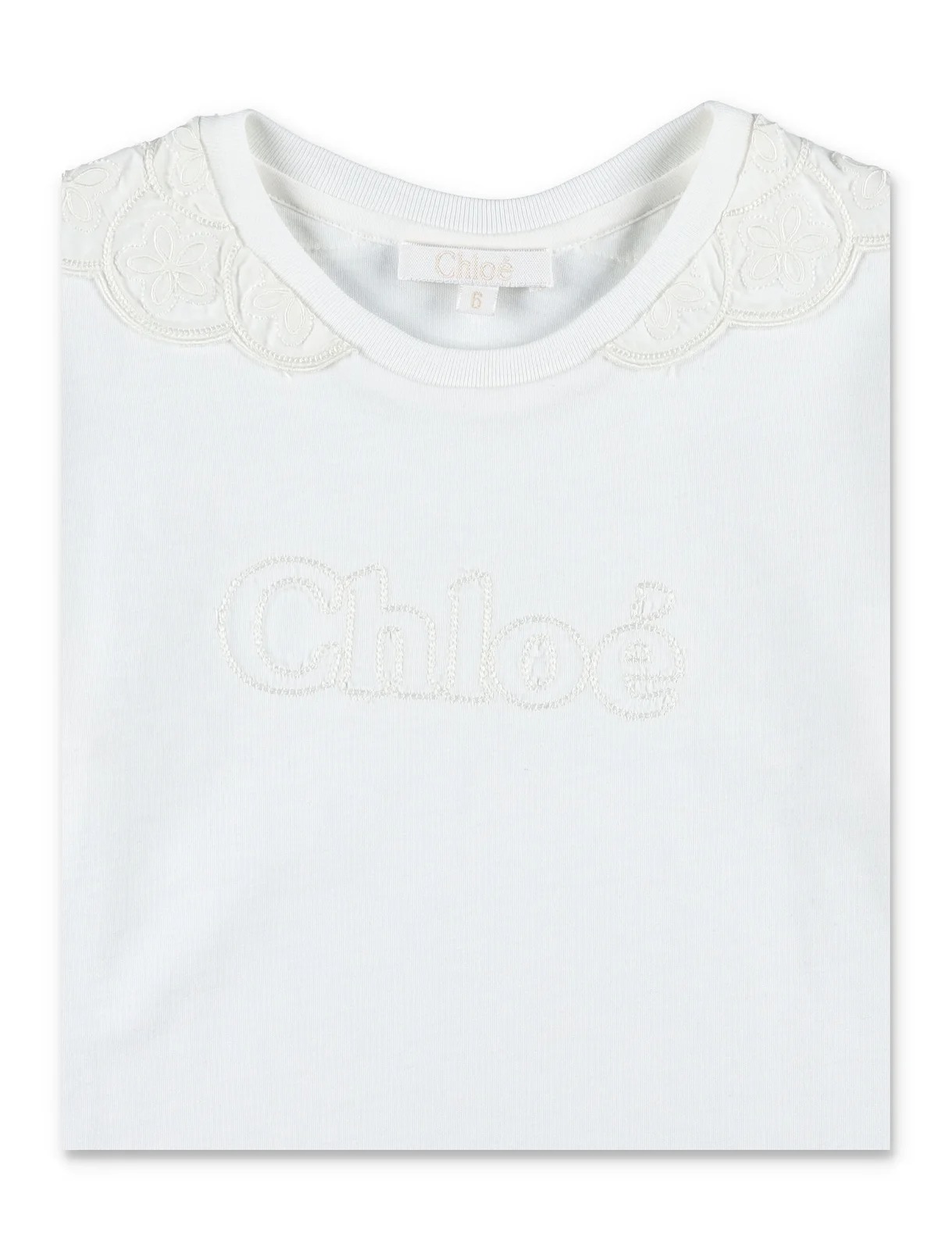 Embroidered Long Sleeve T-Shirt | 끌로에 | FETCHING